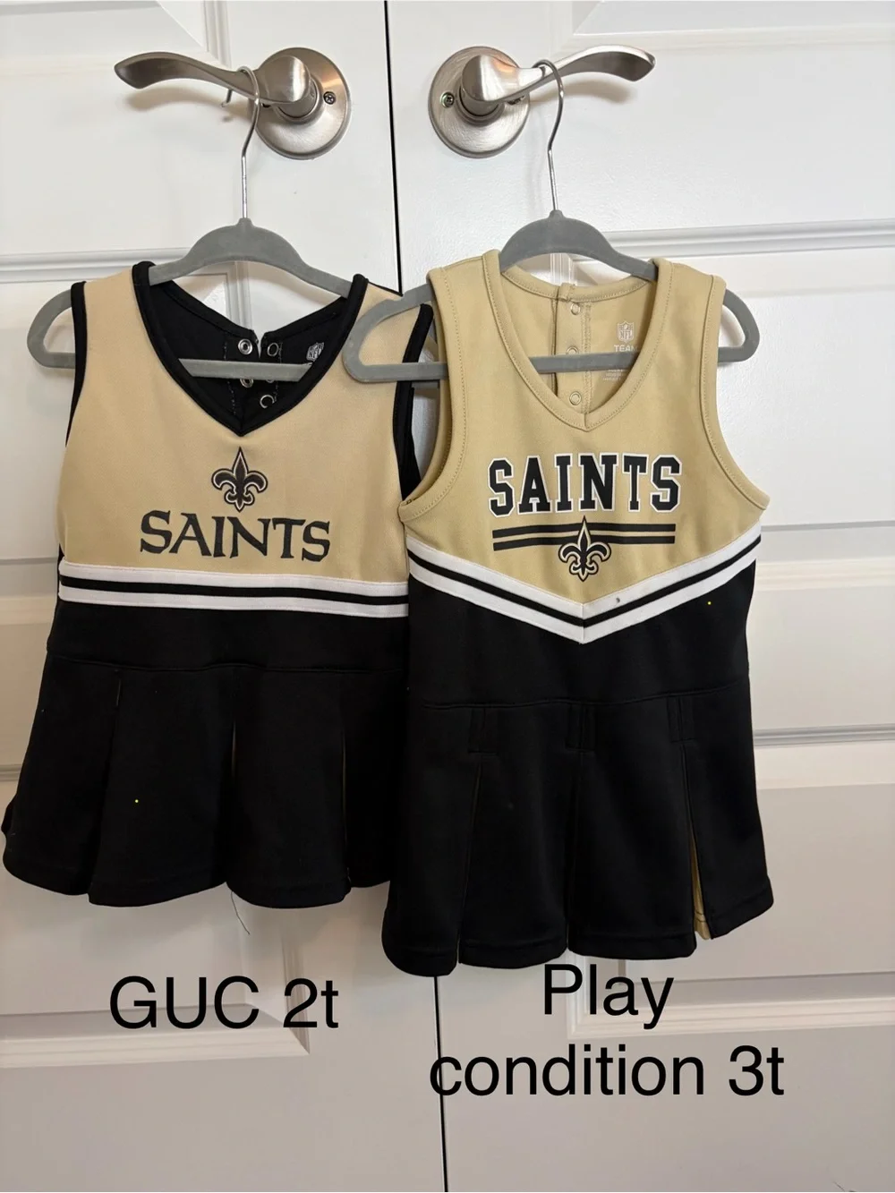 New Orleans Saints Toddler Girls Cheer Dress - Black & Gold